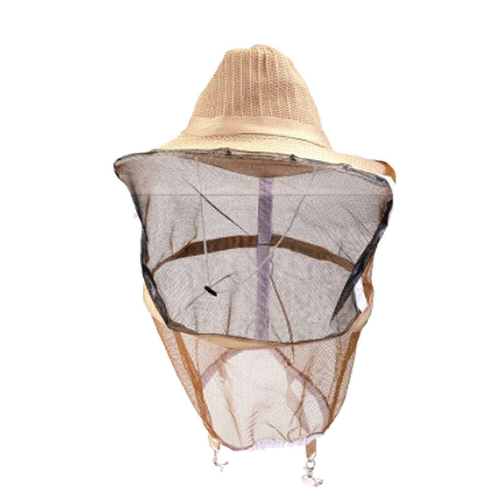 2pcs / Set Cowboy Nylon Beekeeping Veil Breathable Beekeeper Hat For