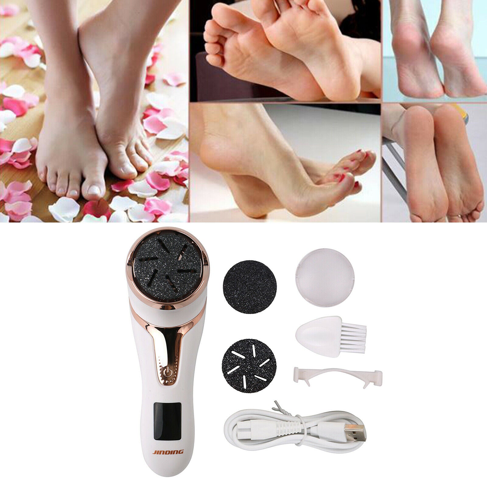 Electric Vacuum Foot Grinder File Dead Skin Callus Remover Pedicure Tools