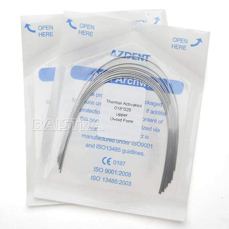 300 Packs Dental Orthodontic Heat Thermal Activated Niti Rectangular Arch Wires