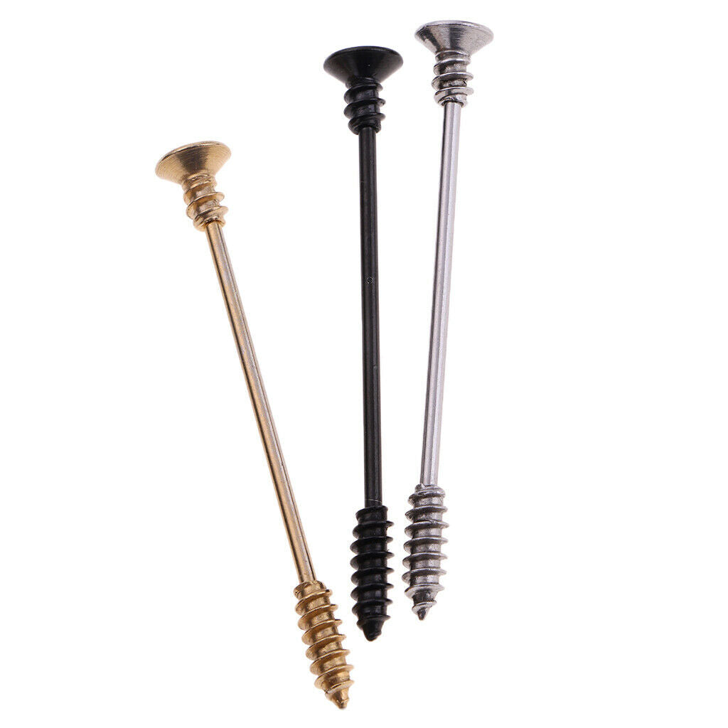 3 pieces screw earrings men stud earrings stainless steel cross screws