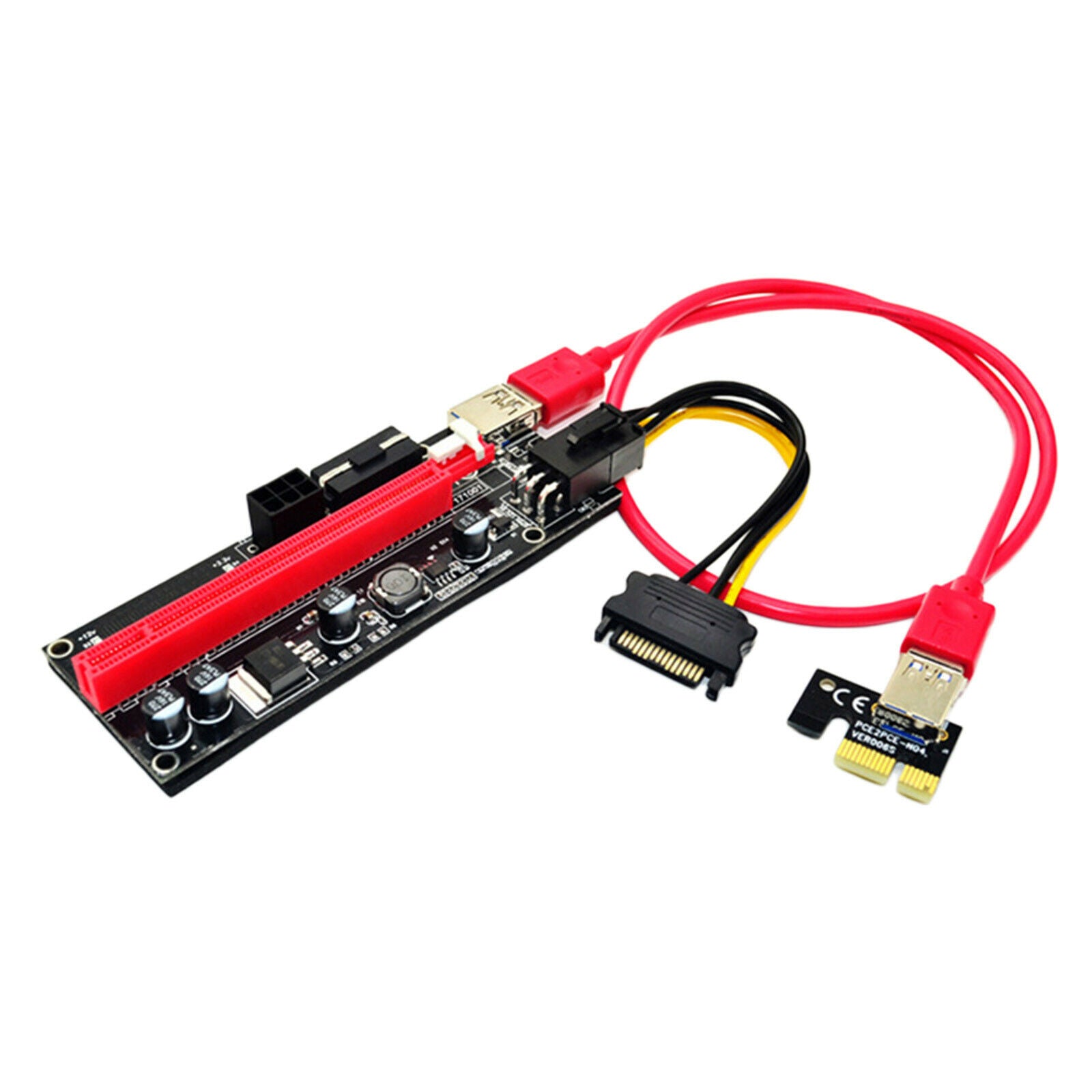 1X to 16X PCIE Riser Board Graphics Extension 60cm USB 3.0 Cable VER 009S