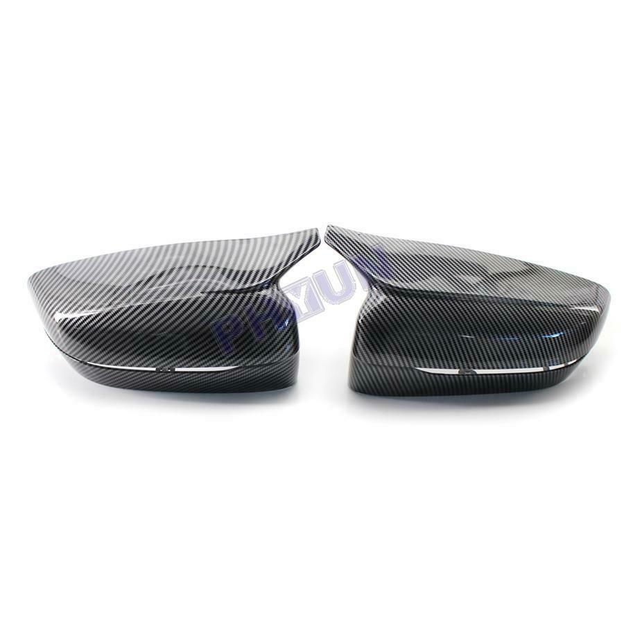 2Pcs Car Side Mirror Covers Carbon Fiber Style For BMW G20 G28 G30 G38 G11 G12