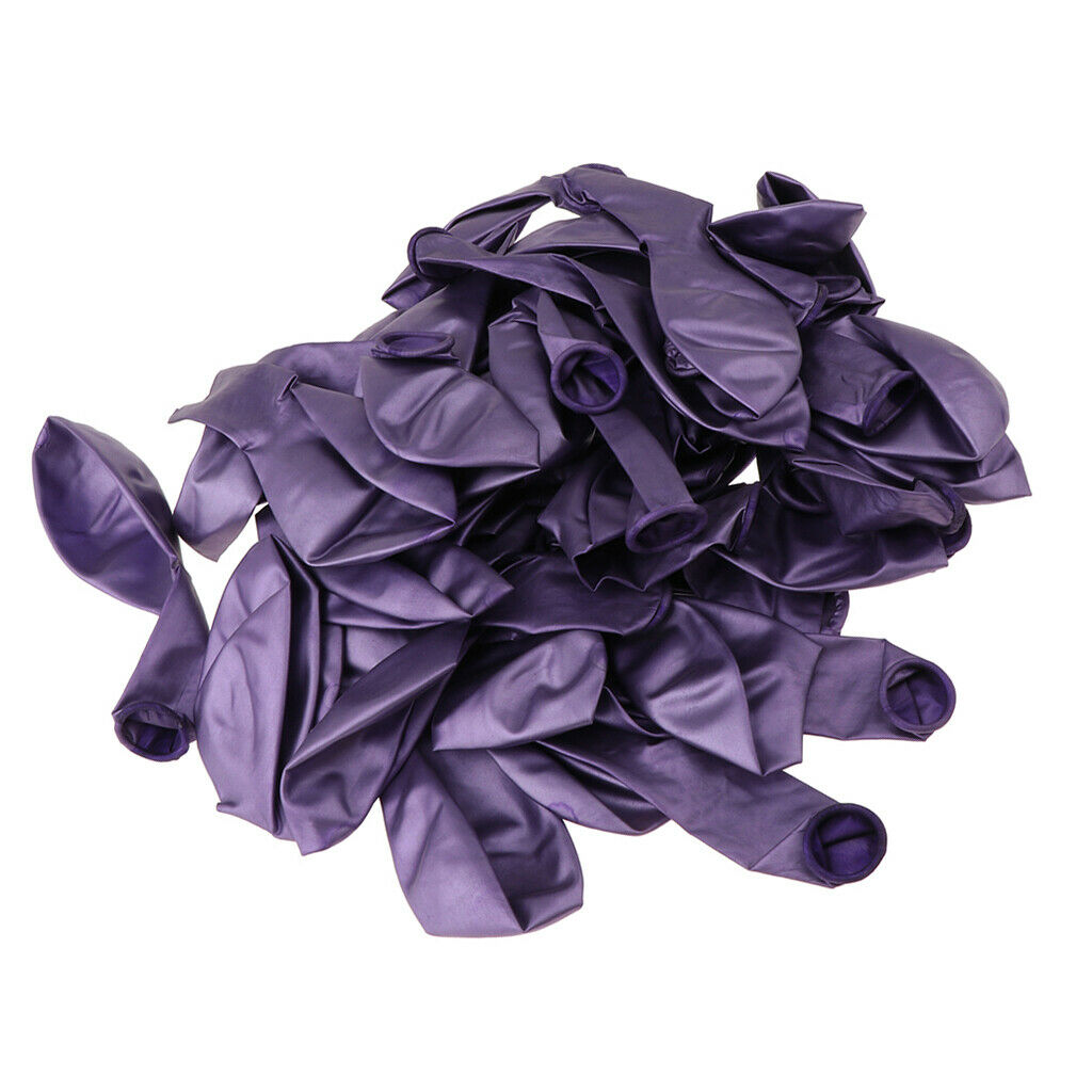 50pcs Metallic Balloons Latex Balloons Wedding Party Supplies 12 inch Purple