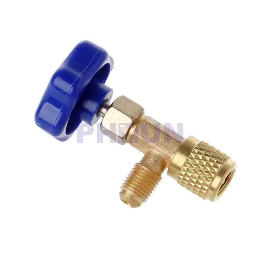 2pcs Car AC Refrigerant Brass Tap Valve Adapter Refrigerant Opener 1/2" Thread