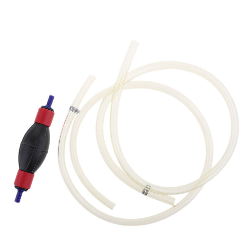 3/8'' 10mm Manual Hand Fuel Gas Transfer Pump Extractor Inline Fuel Pipe