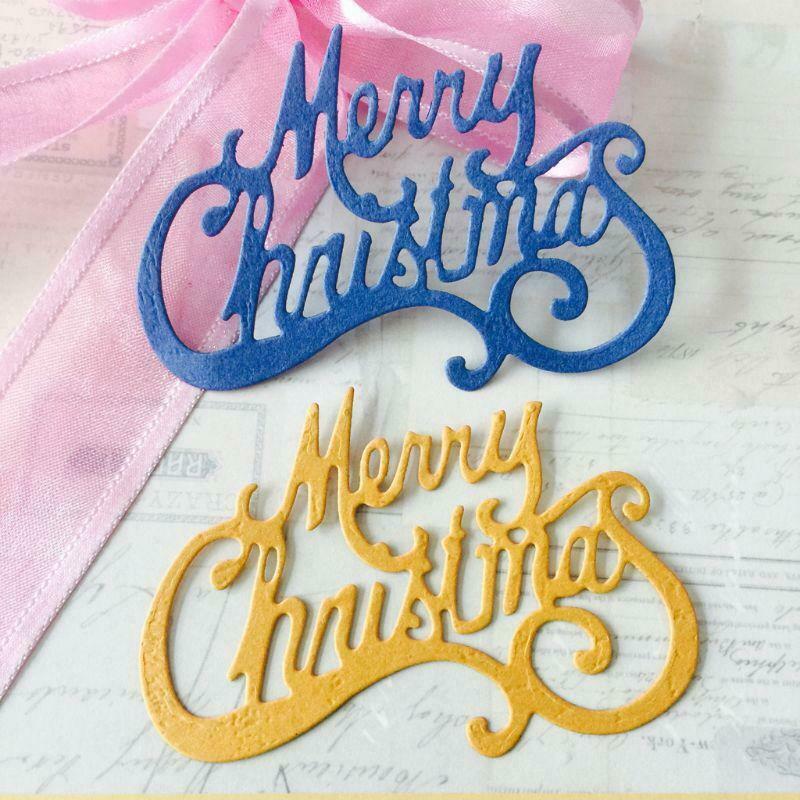 Merry Christmas Cutting Dies Stencil DIY Scrapbooking Embossing Album Paper Gift