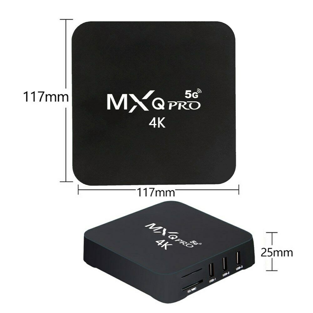 5G Wifi MXQ Pro 4K HD 64Bit Android Quad Core Smart TV Box Ram 2GB ROM 16GB B5