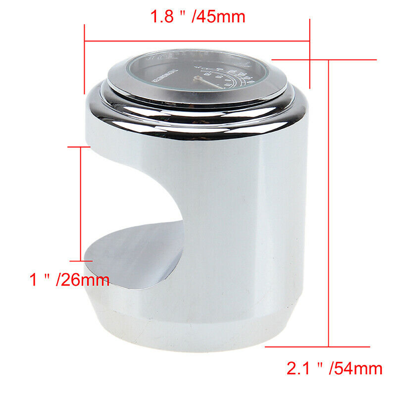 Universal 1" 7/8 Chrome Thermometer For Motorcycle Motocross ATV Billet Aluminum
