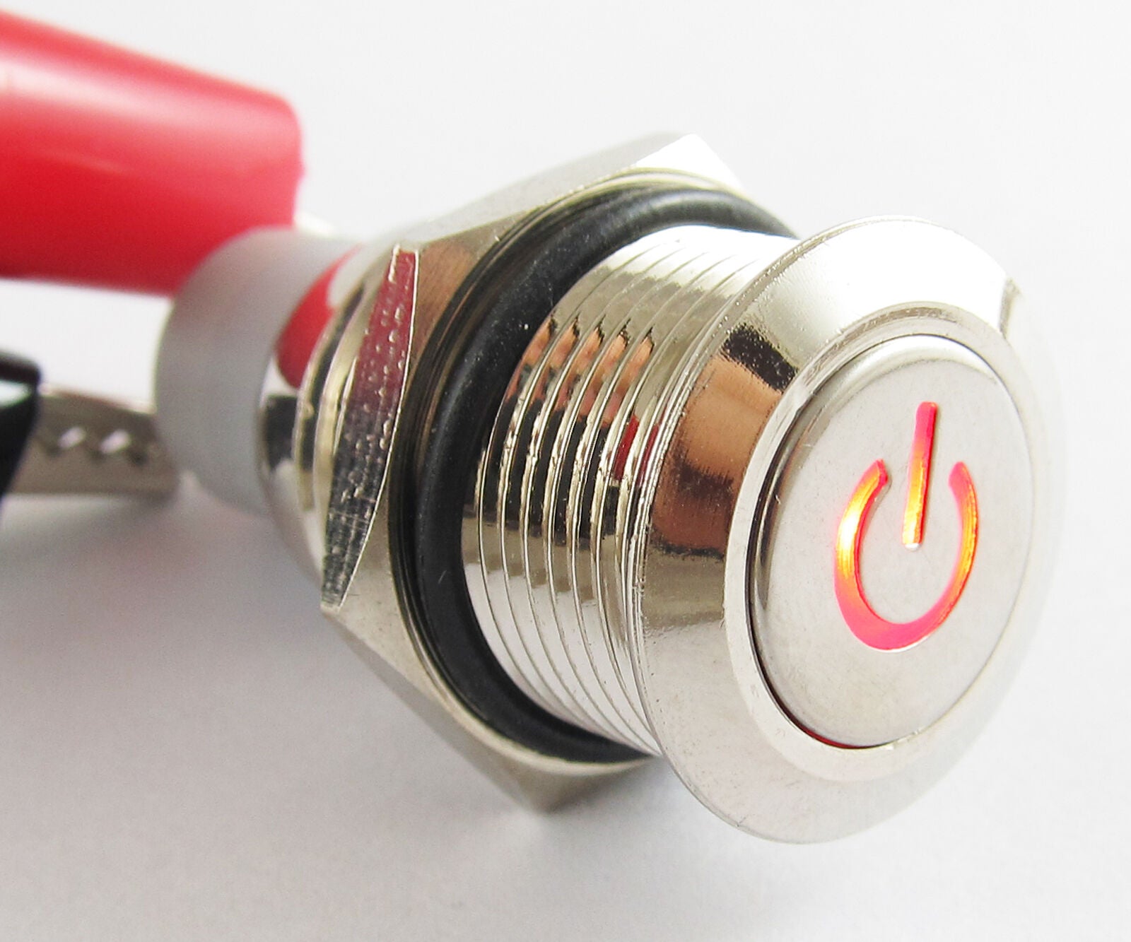 10x Metal Red Led Push Button Momentary Waterproof Resetable Switch 16mm QN16-C5