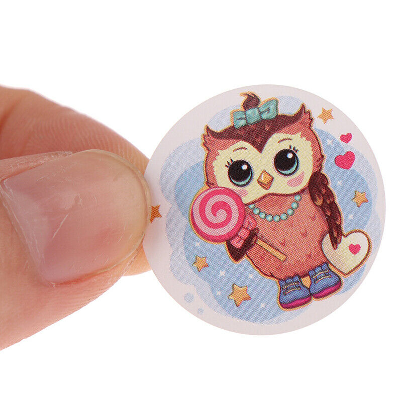 500pcs/roll Cartoon Animals Stickers Reward Words Stickers for Student KidsFCA