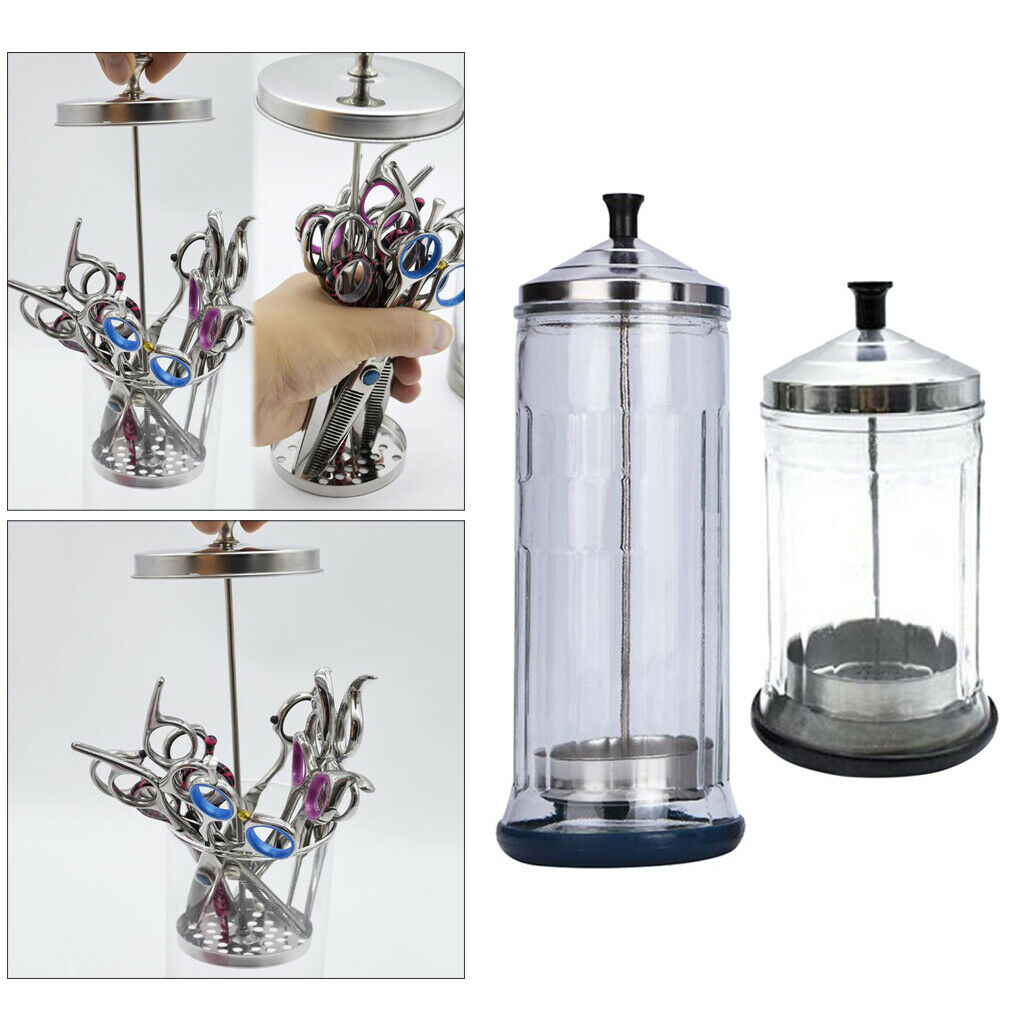 Disinfection Jar Sanitizer Jar Bottle for Barber Nipper Manicure Tools