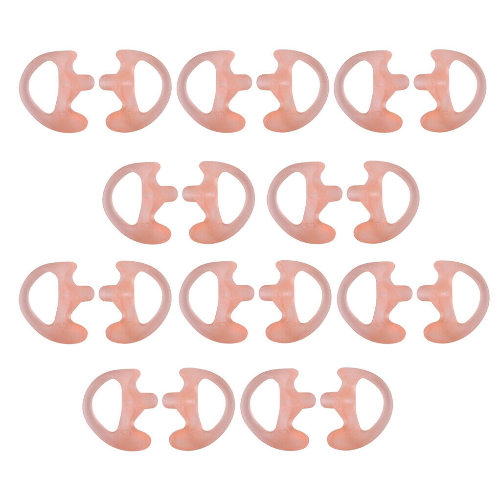 10Pair Replacement Earmold Earbuds Ear Plugs For Walkie Talkie Earphone Pink