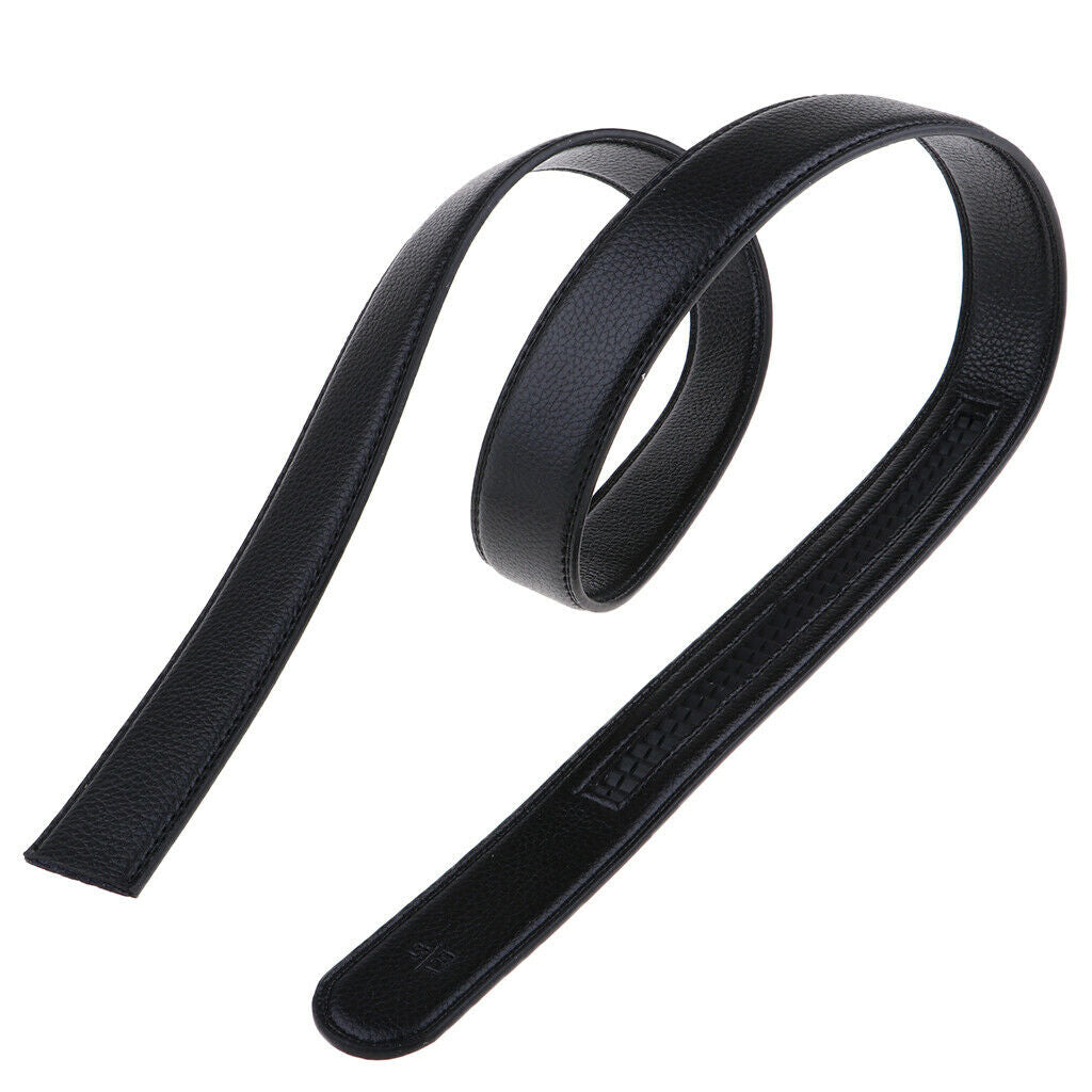 Casual PU Leather Ratchet Replacement Belt without Buckle 35mm 1 3/8" 120cm