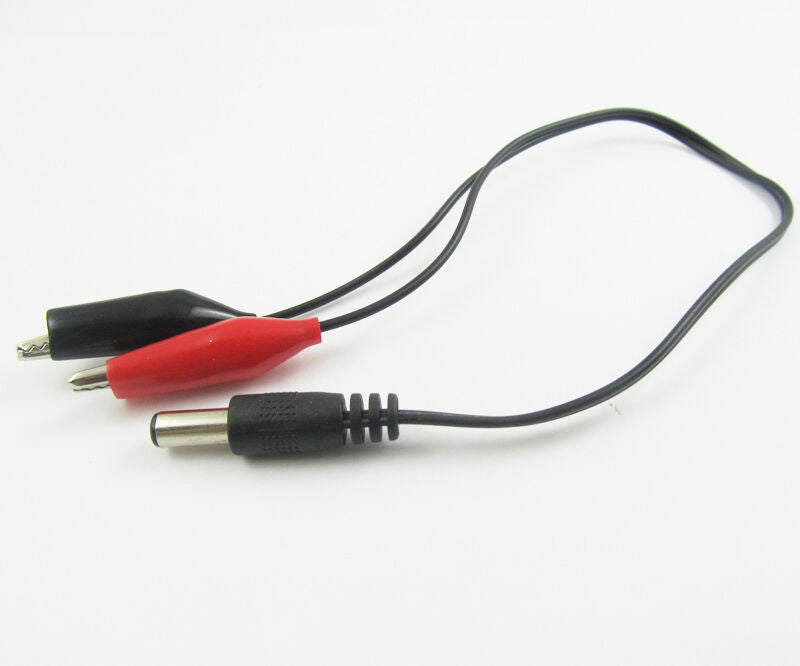 20 pcs 5.5 x 2.1mm DC Power Male Plug to Dual Alligator Clip Test CCTV Cable