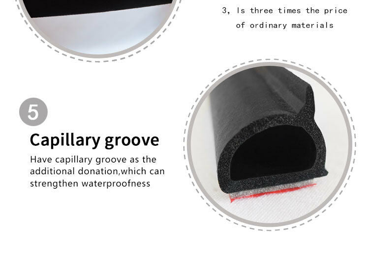 Universal 4M Update D Pillar Car Door Frame Bonnet Trunk Cover Sealing Strips