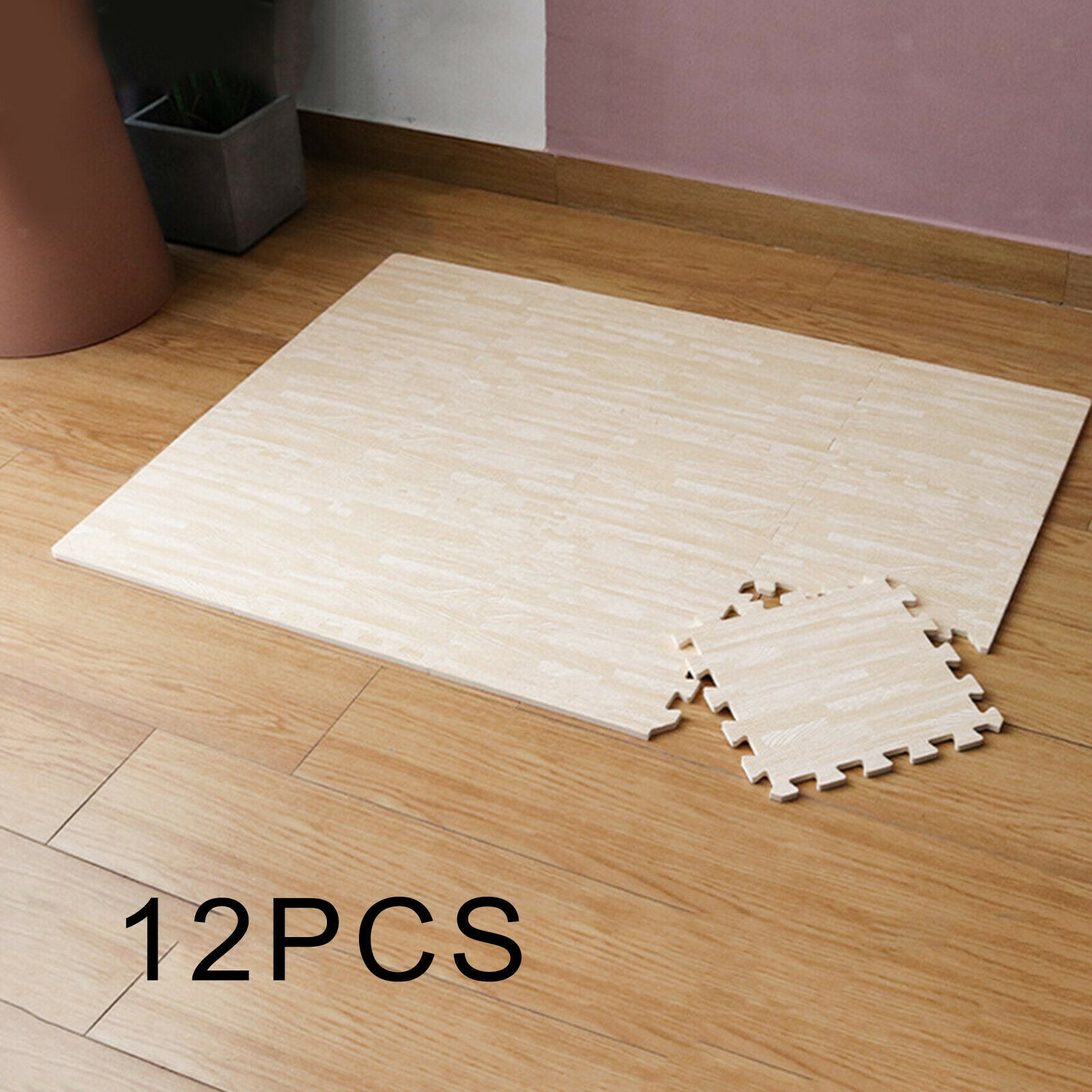 12x Comfortable Puzzle Mat Waterproof Flooring Padding Tiles 12x12inch