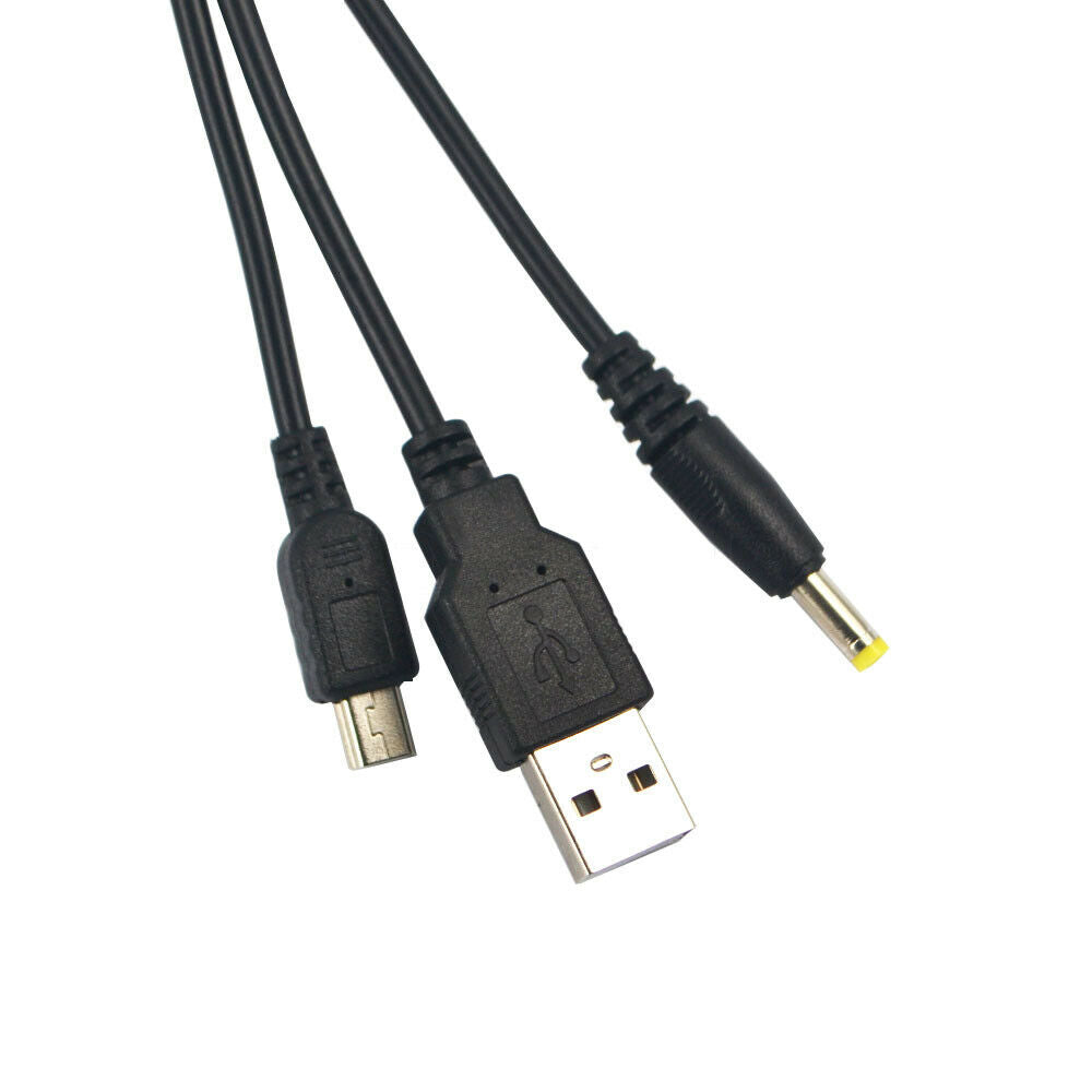 Newest 2 in 1 USB Data Cable + Charging Cable Cord For Sony PSP 2000 3000