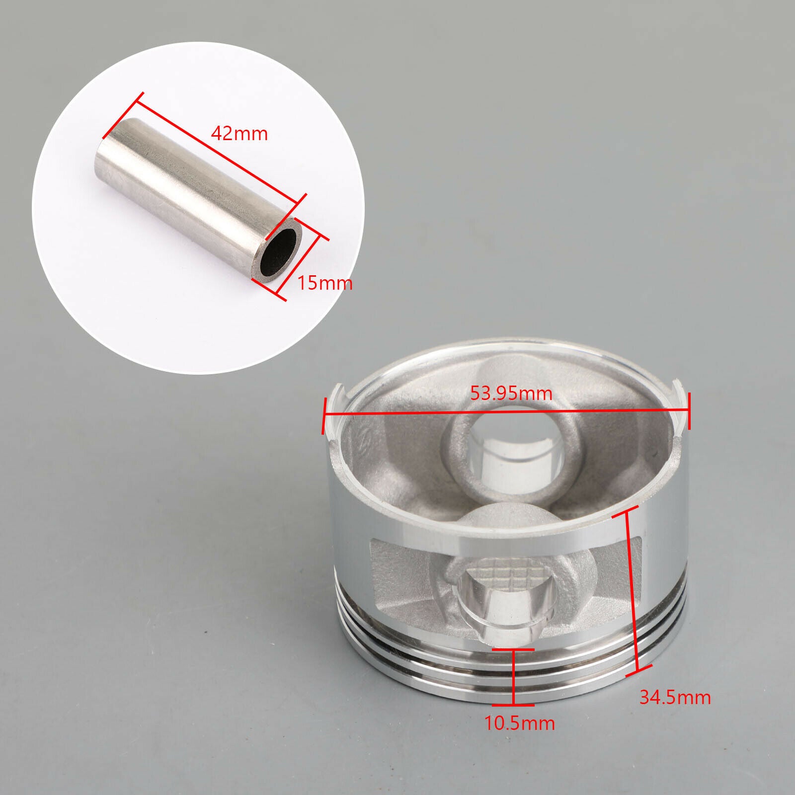 Piston Ring Pin Clip Kit 0.25 O/S 53.95Mm For Yamaha Xc150 Cygnus 150 1992/1997