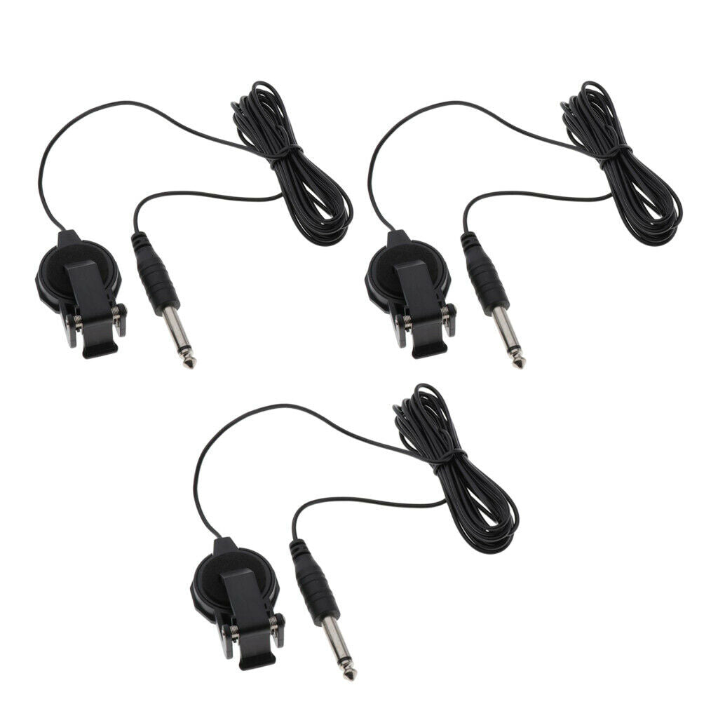 3 lot Sound Pickup Amplifier Transducer Stick with Clip Ukulele Instrumenets