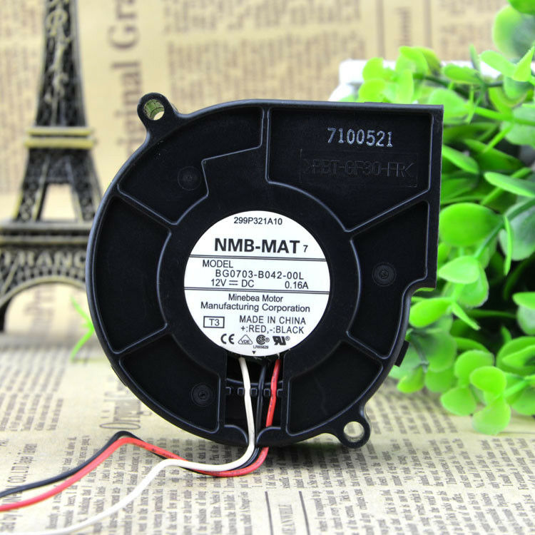 For 1 pcs NMB Fan BG0703-B042-00L 7525 DC 12V 0.16A 7CM 3 Pin