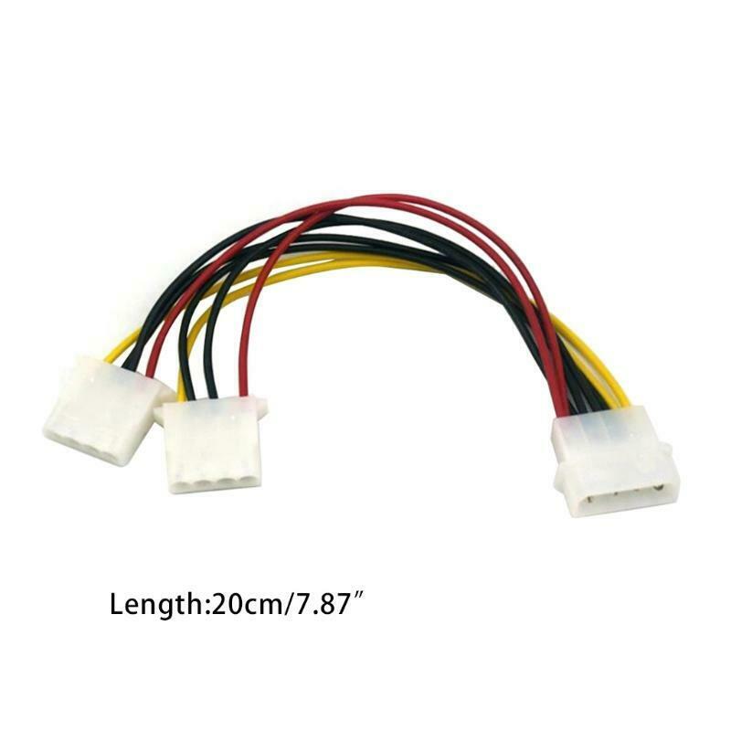 Hard Drive Optical Drive Interface Cable 20cm 4 Pin One In Two 2 Way PSU Power