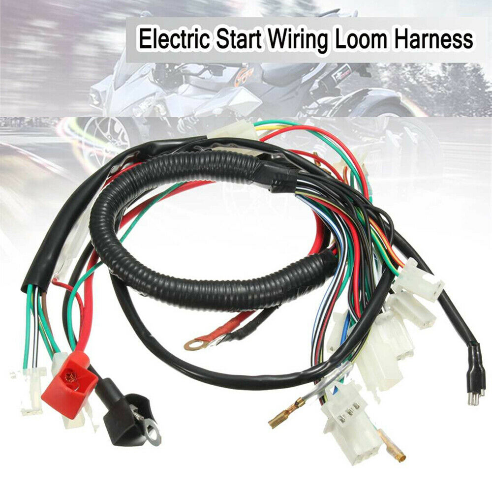 Wiring Harness Set For Chinese Electric Start Quads 50cc 70cc 90cc 110cc 125cc