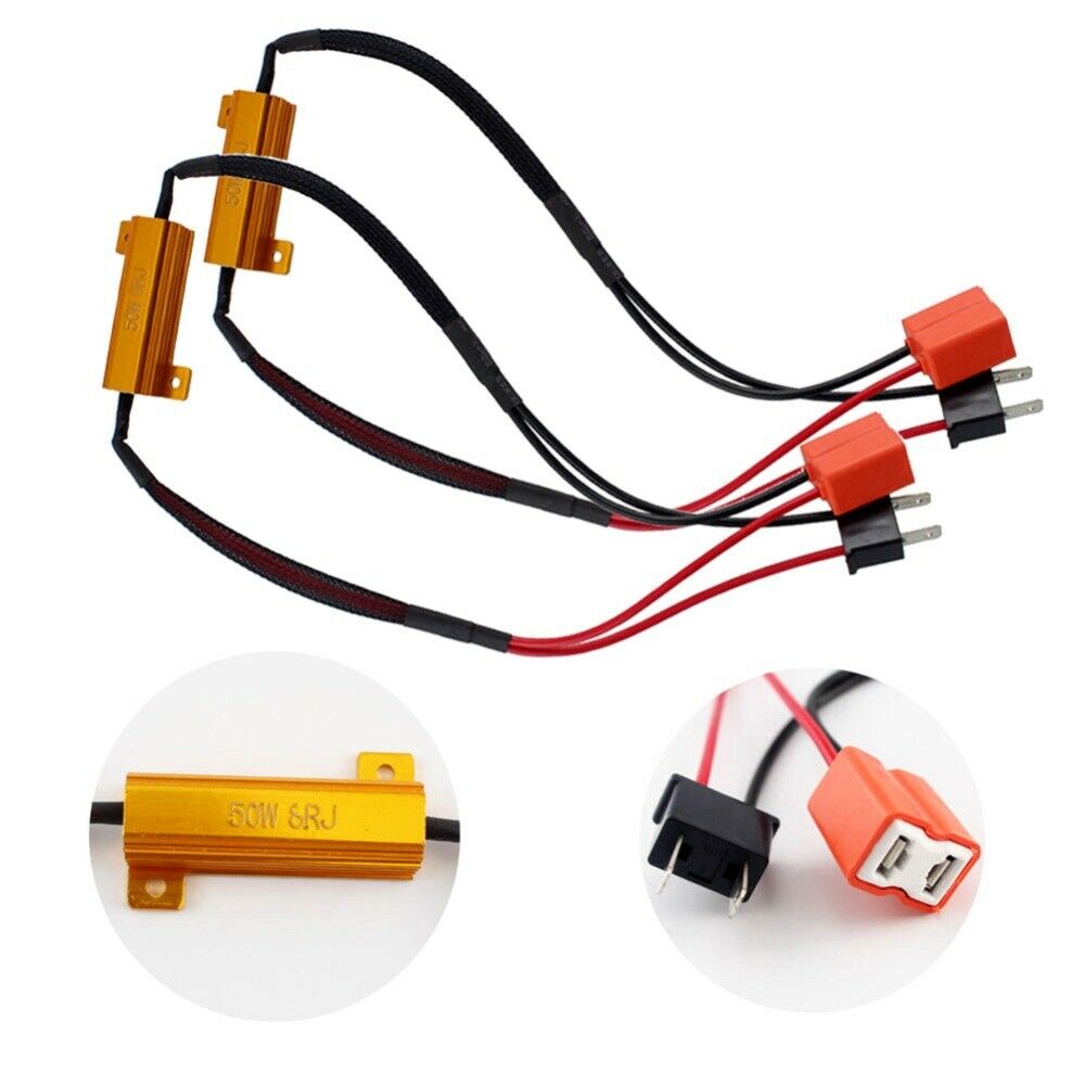 2Pack H7 LED DRL Fog Headlight Canbus Load Resistor Warning Canceller Decoder