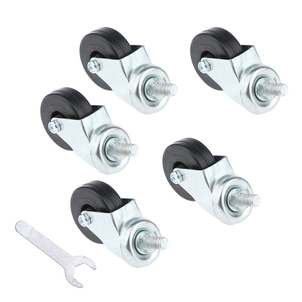 5pcs Smooth Universal Replacement Casters Office Salon Chair Caster Wheels B