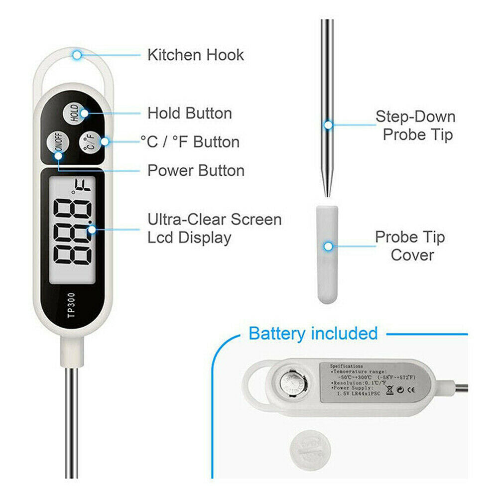 Digital Kitchen Thermometer For BBQ Food Cooking Probe Water Milk Meat Tools