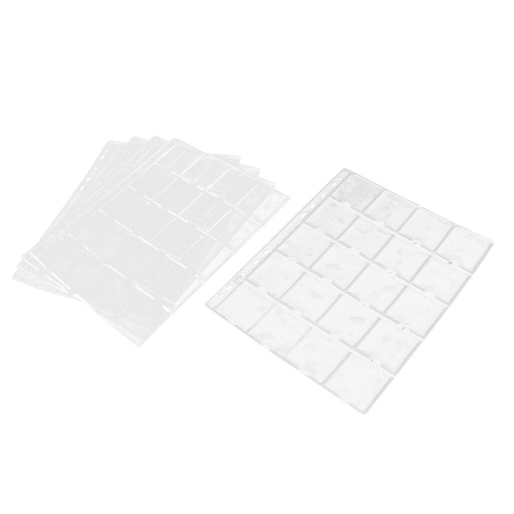 10 Pages Coin Money Holder Collection Album Storage Page Sheet 200 Pockets