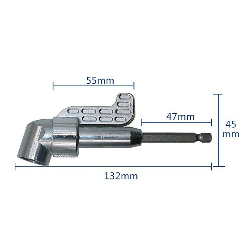2PCS 105 Degree Angle Driver Screwdriver Bit with Mag-net and Lock Device, the