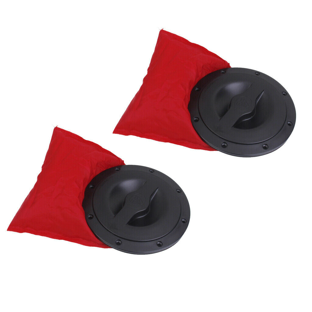 2pcs 6 Inch Pull Out Hatch Cover Deck Plate & Waterproof Bag For Kayak Canoe