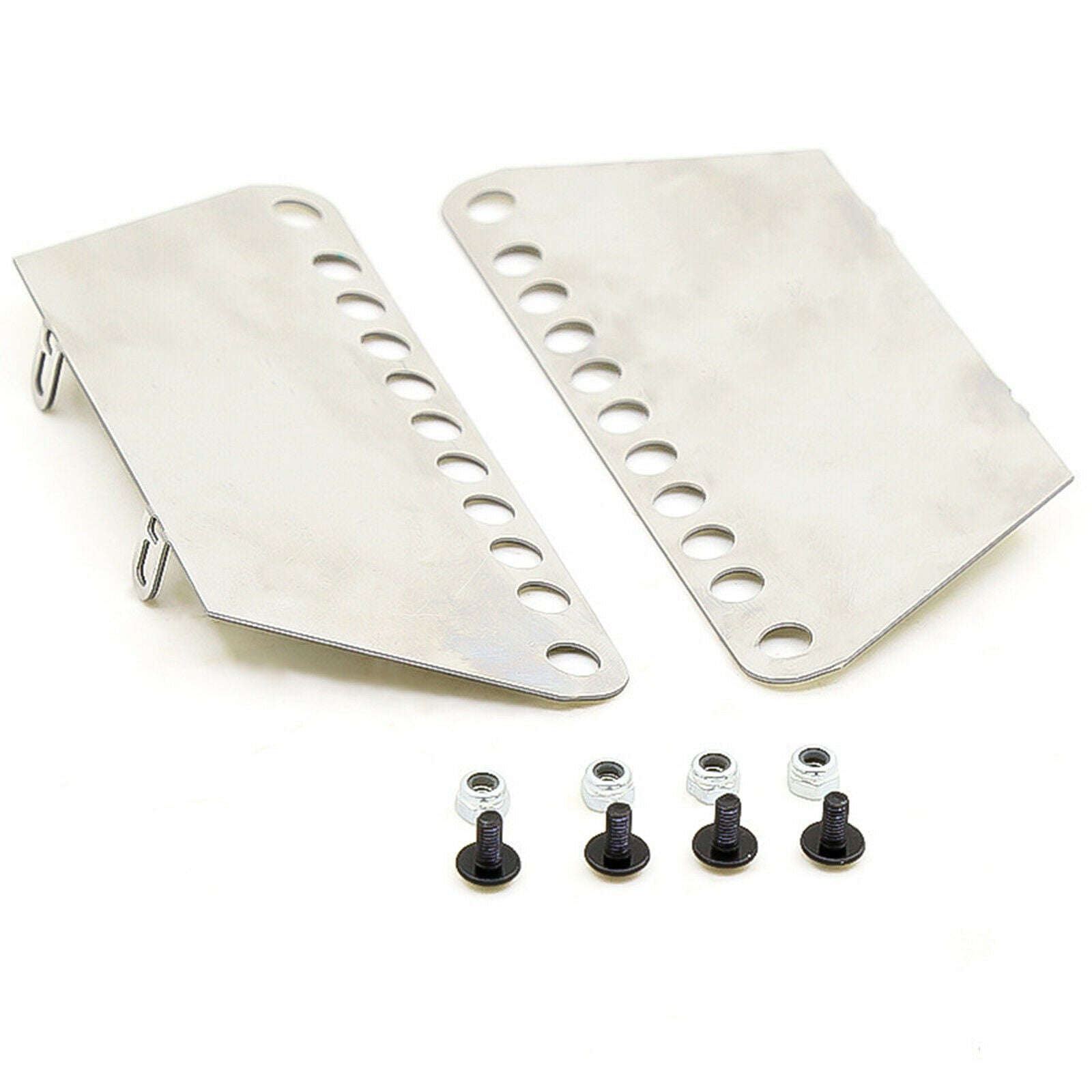 2pcs Metal Pedal Side Board Plate w/8x Screws for 1/12 MN D90 D91 RC Car Upgrade