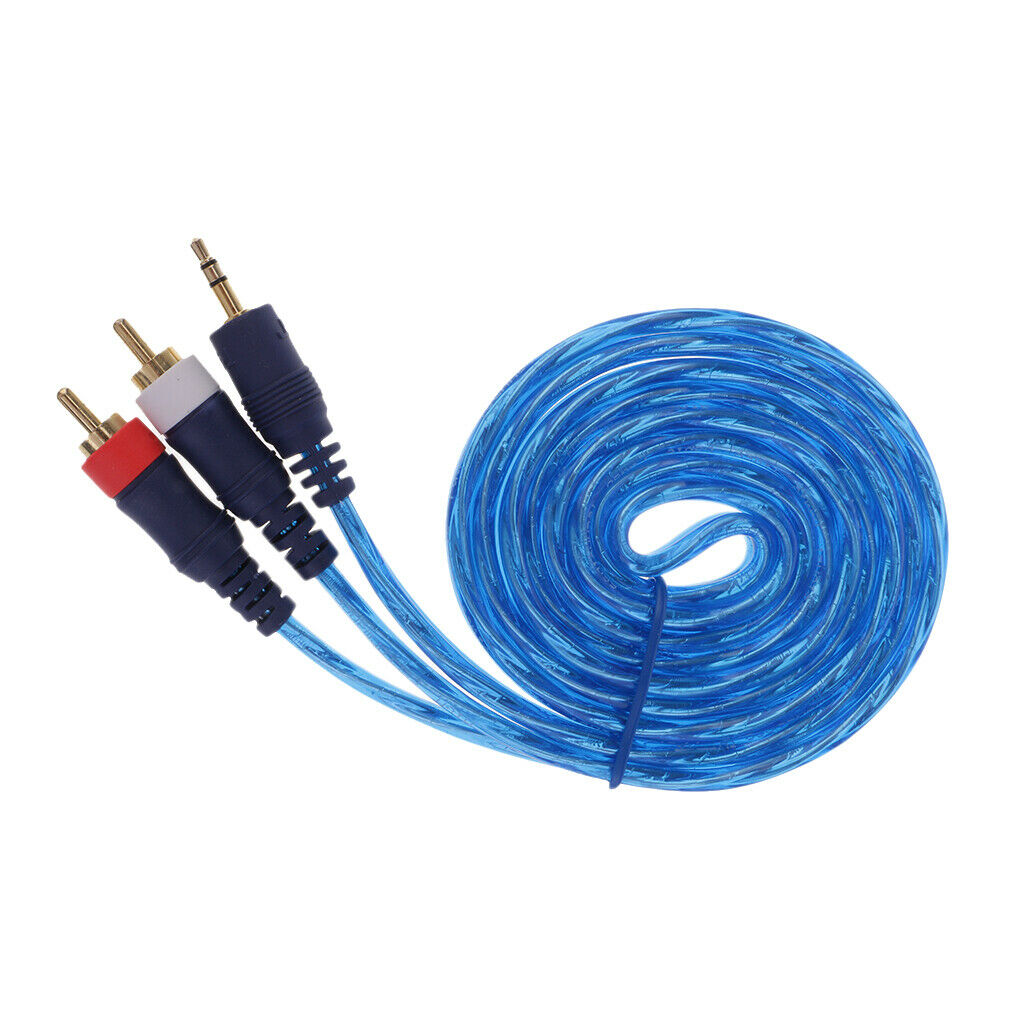 3.5mm Male to 2 RCA Male AUX Audio Cable for TV MP3 IPOD Audio Player 1.5m