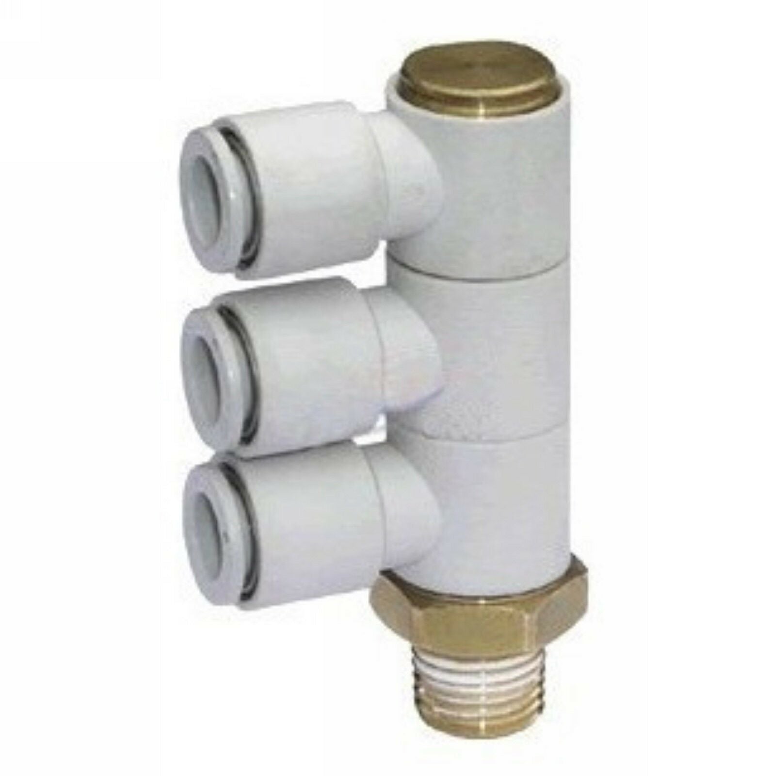 LOT5 One Touch Universal Male Triple Elbow Connector Replace SMC KQ2VT04-M5