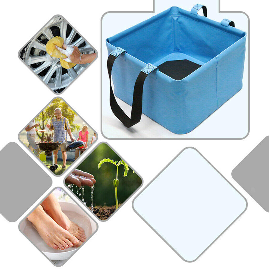 18L Outdoor Foldable Bucket Water Container Bag Lightweight Pail for Camping