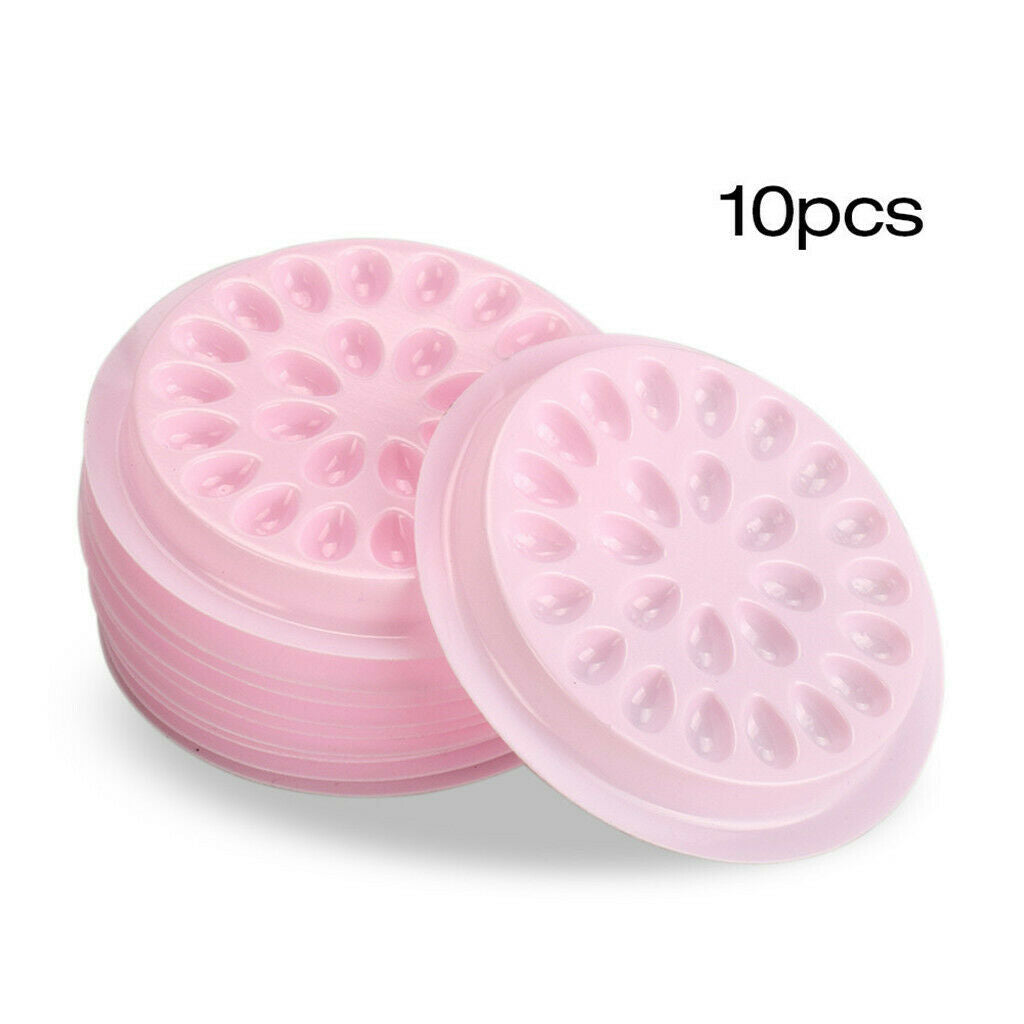 20pcs Disposable Eyelash Extension Glue Holder Tray False Lashes Pallet