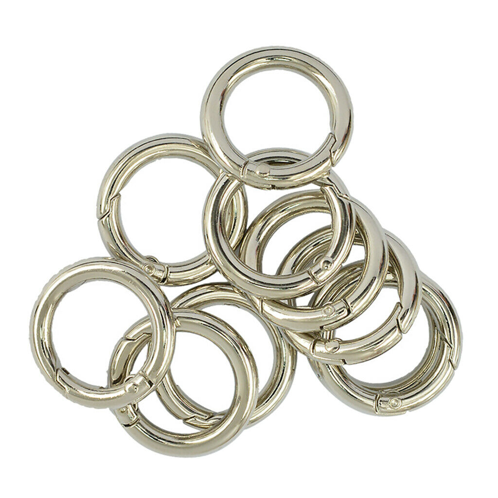 10pcs O Shaped Carabiner Spring Round Carabiners Clip Snap Hook Keyring Outdoor