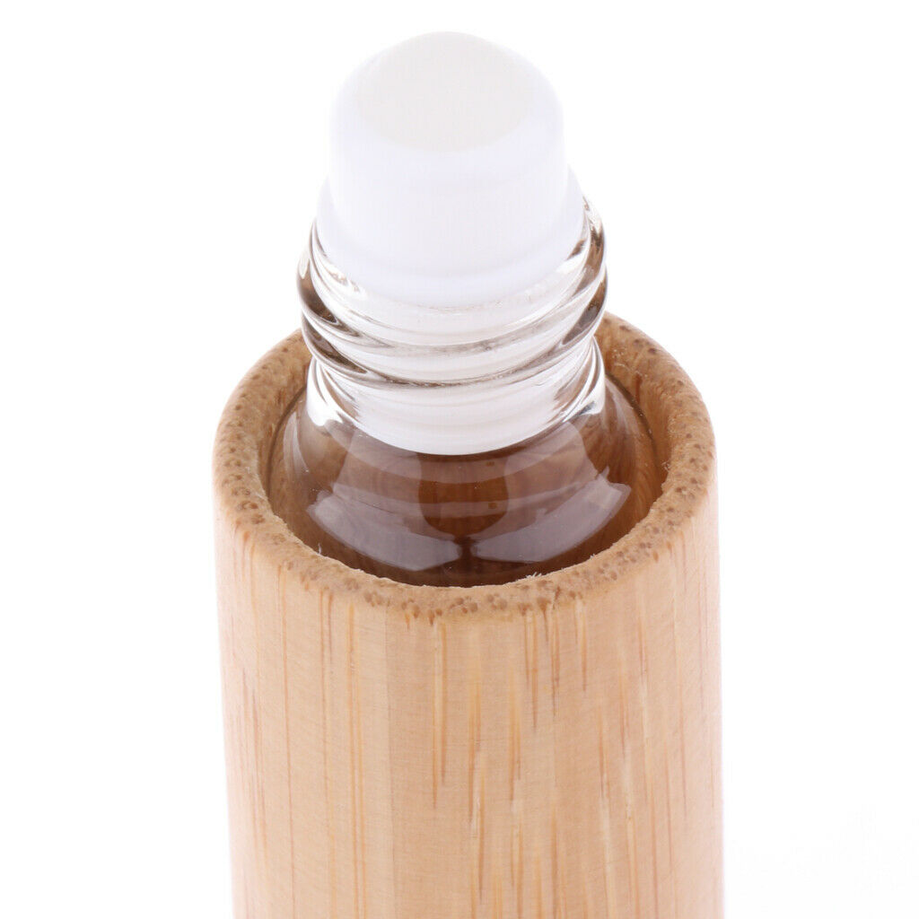 5pcs 10ml Bamboo Perfume Roller Ball Bottles Fragrance Beauty Care Bottles