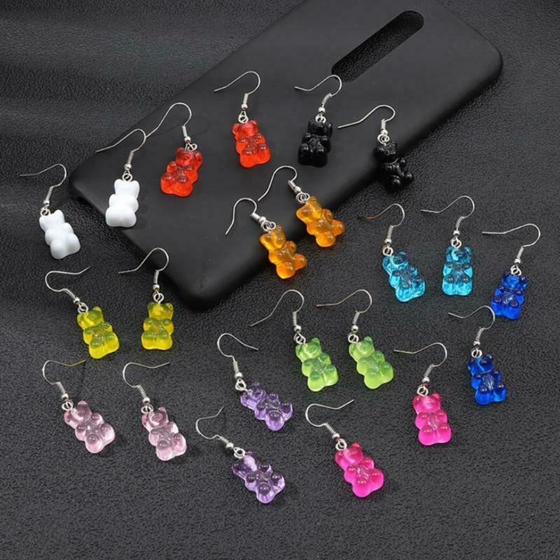 DIY Earrings Kit Bear Charm Necklace Pendant Lobster Clasp Jump Rings Earring
