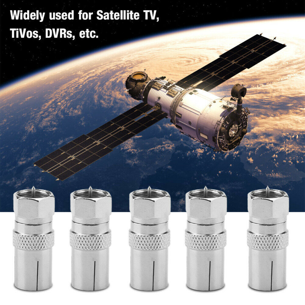 5Ã— F-Type F Jack To Male Plug RF Coaxial Connector Adapter Convertor