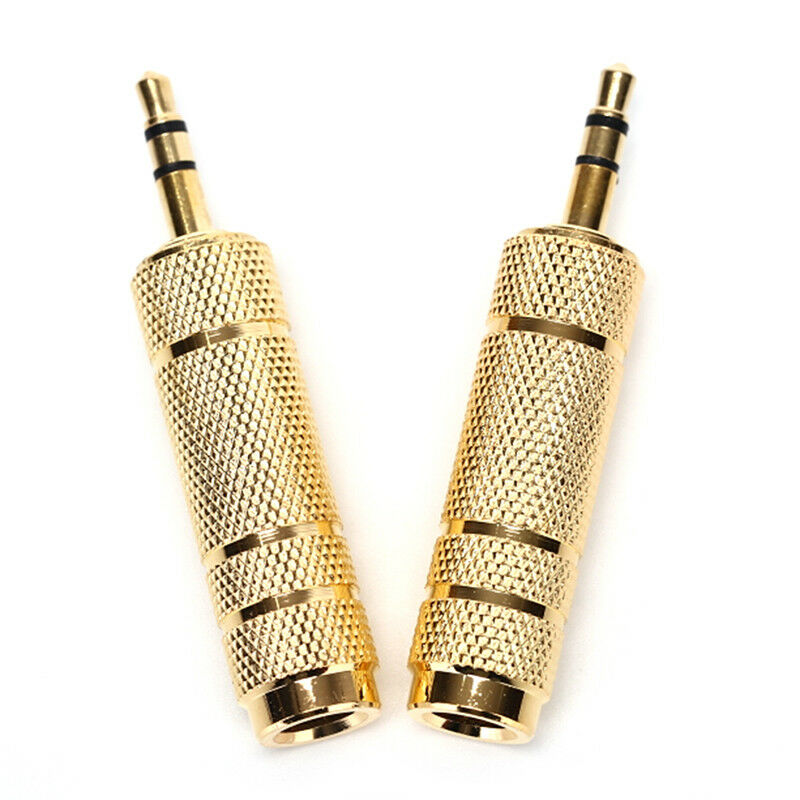 3.5Mm Male To 6.35Mm Female Stereo Audio Plug Headphone Jack Adapter Convert XC