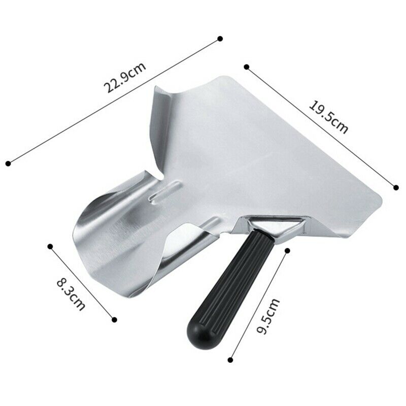 Stainless Steel Popcorn Scoop French Fry Bagger Shovel Utility Serving ScooperZ2