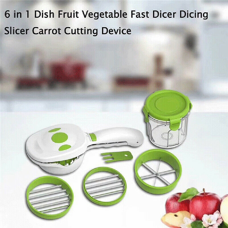 Quick Dicer Vegetable Cutter Set Stainless Steel Chopper Slicer Carrot PotaS Tt