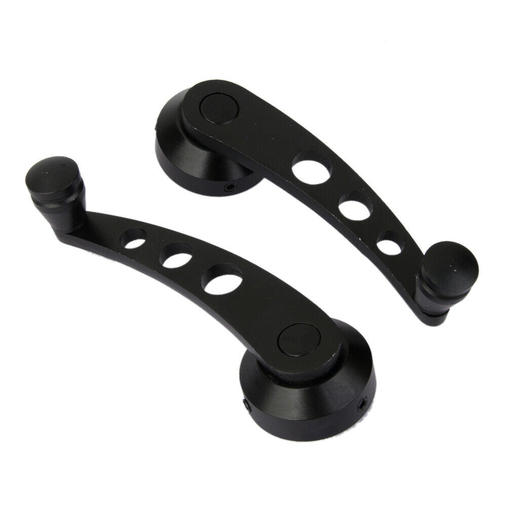 Universal Aluminum Car Window Door Crank Winder Kit Left Right Black