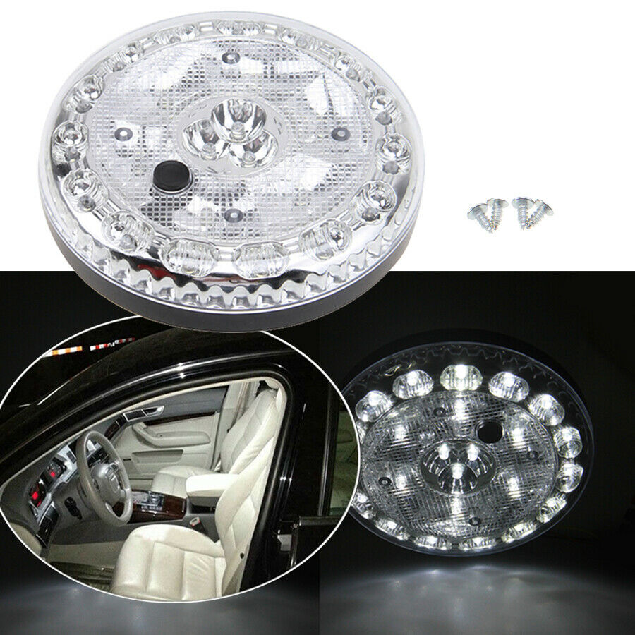 DC12V 24LED Round Car Vehicle Interior Dome Light Indoor Roof Ceiling Lamp White