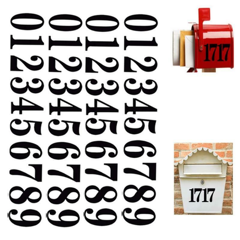 5 Sheets Self-Adhesive Vinyl Stickers Decals for Mailbox Signs Locker Number Car