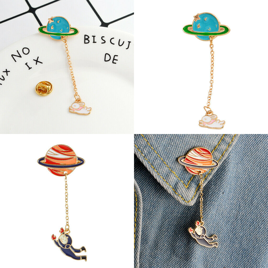 Personality creative planet series cartoon brooch jewelry accessory