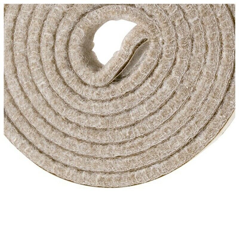 Self-Stick Heavy Duty Felt Strip Roll for Hard Surfaces (1/2 inch x 60 inch), P4