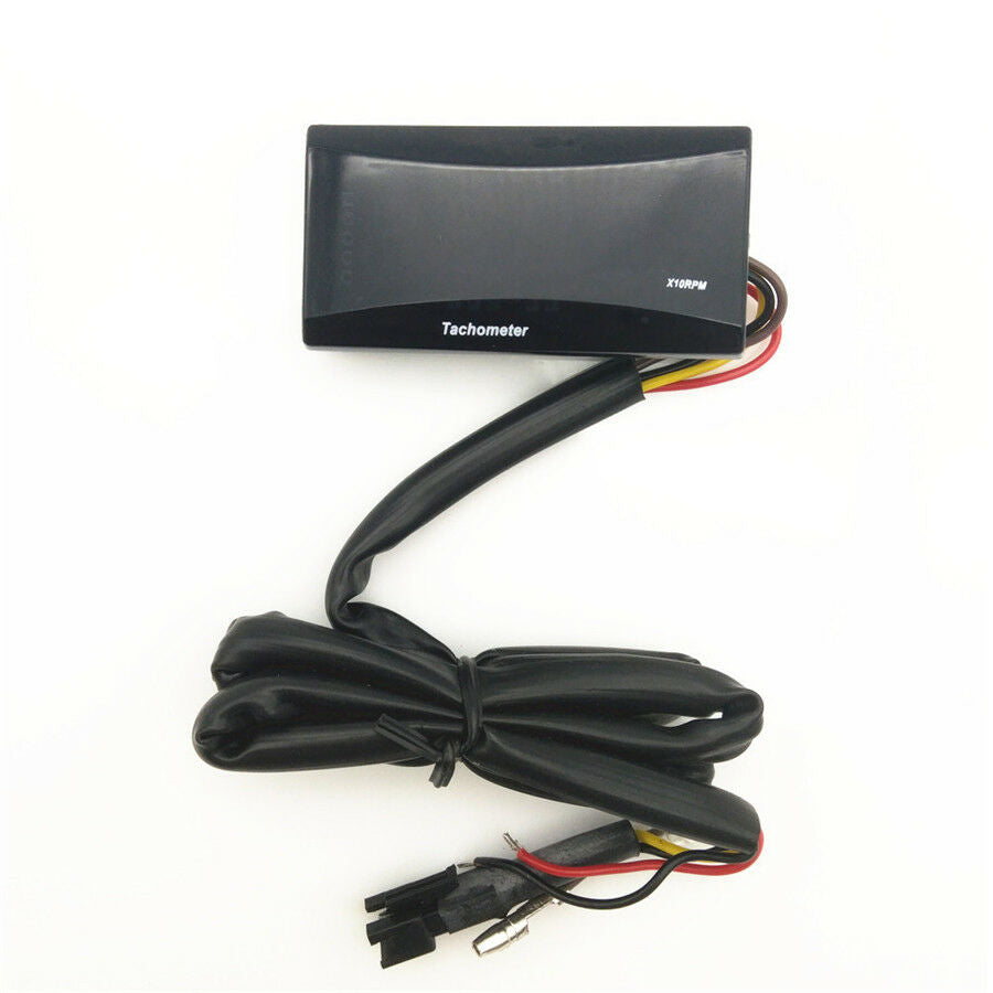 Universal Square LCD Motorcycle Tachometer Blue Digital Display RPM Meter Gauge